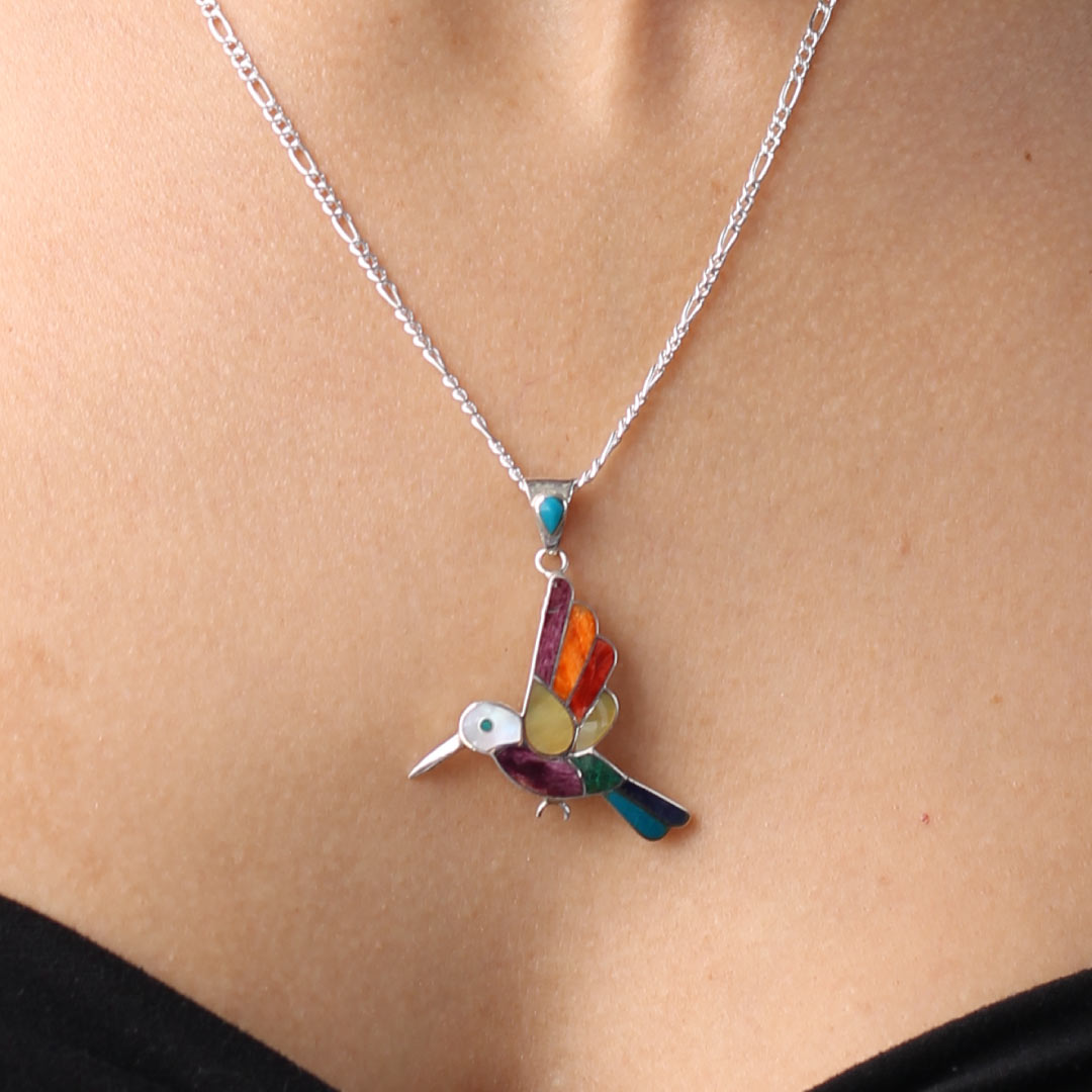 Dije Colgante Colibrí Andino en Plata ley 950 | Joyería Espiritual Andina - Image 3