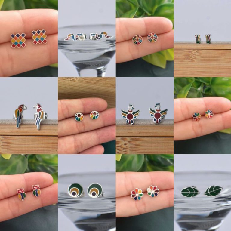 Promo: 2 pares de Aretes Studs en Plata Ley 950