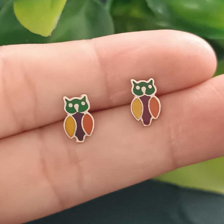 Aretes Studs Búho