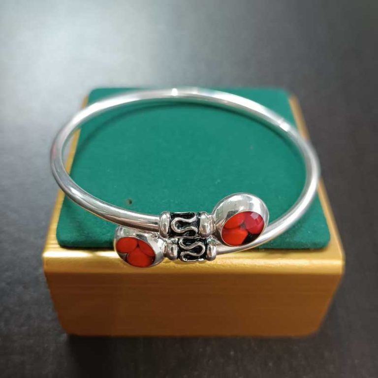 Brazalete Huayruro doble en plata ley 950