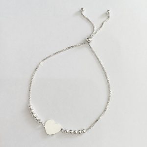 Pulsera Regulable Corazón Liso