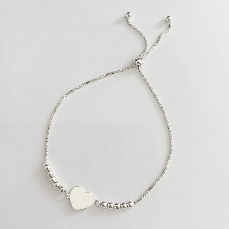 Pulsera Regulable Corazón Liso