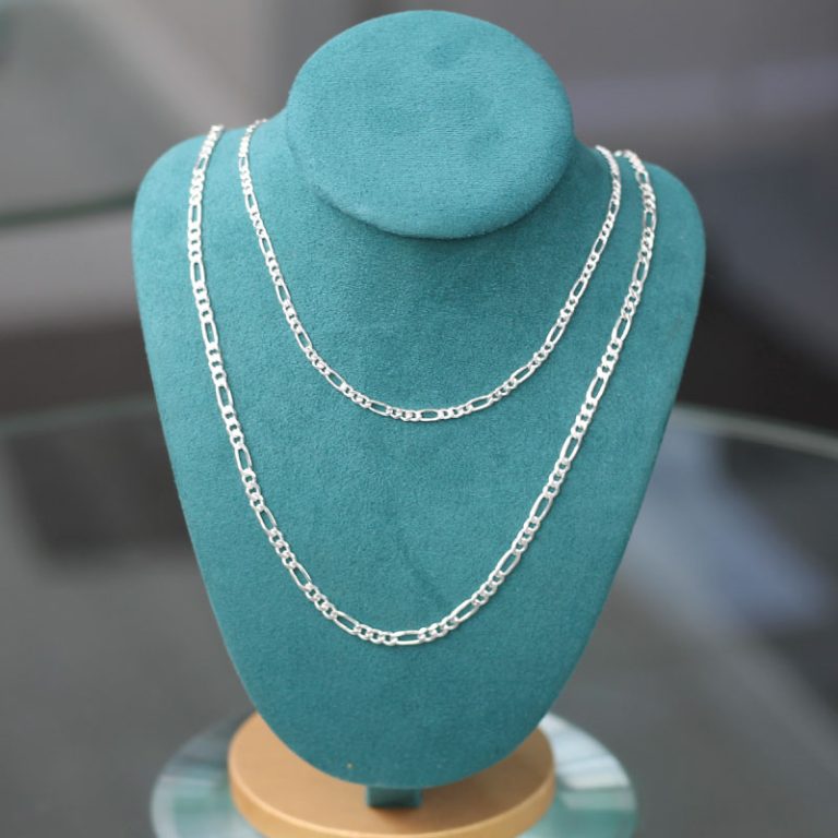 Cadena Fígaro 3x1 Gruesa de Plata ley 925 de 60 cm