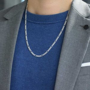 Cadena Figaro Cartier 80/100 Gruesa de Plata Ley 925 | 60 cm