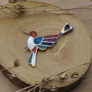 Dije Colgante Colibrí Andino en Plata ley 950  | Joyería Espiritual Andina