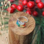 Anillo Regulable Luna Creciente en Plata ley 950 | Killa Amuleto Cósmico