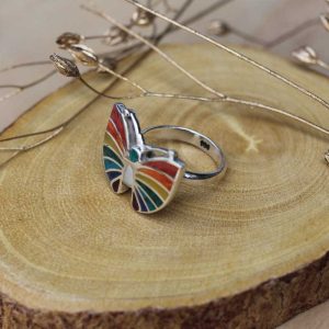 Alternative view of Anillo regulable Mariposa Wayra