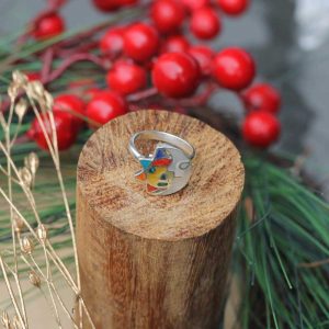 Alternative view of Anillo Regulable Sol y luna sagrada