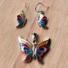 Set de Aretes y dije de Mariposa Miski en Plata Ley 950