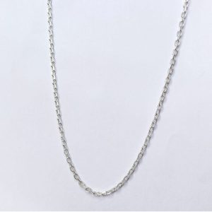 Alternative view of Cadena Prisma de 60 cm en plata ley 925