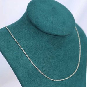 Cadena Singapure de 45 cm en plata ley 925