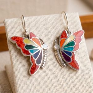 Aretes Mariposa Sagrada en Plata 950