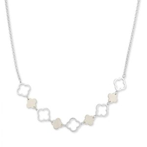Alternative view of Collar Estilo Van Cleef en Plata Ley 925 | Gargantilla de Lujo con Tréboles