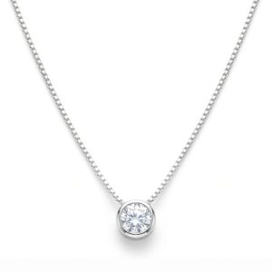 Alternative view of Collar Punto de Luz en Plata Ley 925 | Gargantilla con Zircón Premium | Joyería Minimalista