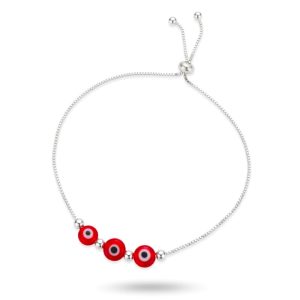 Alternative view of Pulsera de Ojo Turco en Plata Ley 925 Ajustable | Amuleto de Protección contra el Mal de Ojo