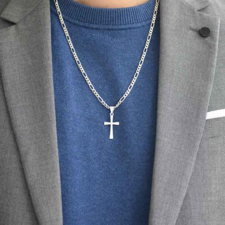 Dije Cruz Pulida Clásica en Plata Ley 925 | Dije religioso de Alto Brillo