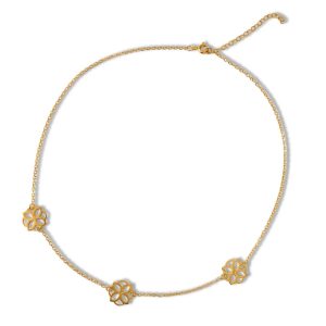 Alternative view of Collar de Flores en Plata Ley 925 baño en Oro 18K | Gargantilla Minimalista