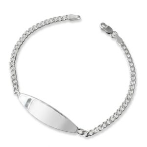 Alternative view of Esclava Oval de 80 de Plata Ley 925  Pulsera con Placa para Grabar | Joyería Clásica